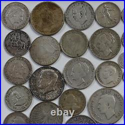 Lot of 90 World Mixed Silver Coins