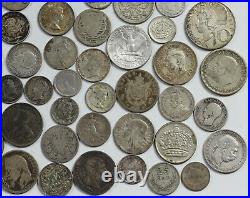 Lot of 90 World Mixed Silver Coins