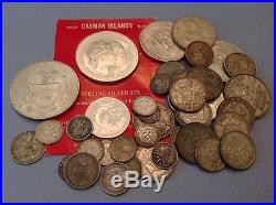 Lot of Mixed Silver Foreign World Coins! A wonderful Mix over 375 grams