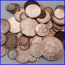 Lot of Mixed Silver Foreign World Coins! A wonderful mix, 450 grams