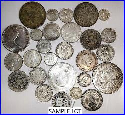 Lot of Silver World Coins 5 oz. Pure Silver Random Mixed Lots CJB082