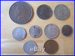 Lot of U. S. & World Coins 53 Coins total including Silver, dated 1727-1949