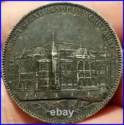 Low Mintage 5k 1864.986 SILVER GERMAN STATES THALER Bremen Germany World Coin