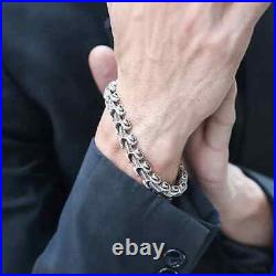 Men 925 Silver Bracelet Premium Silver Jewelry Handmade Pure Silver For Man