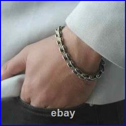 Men 925 Silver Bracelet Premium Silver Jewelry Handmade Pure Silver For Man