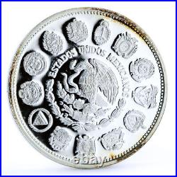 Mexico 100 pesos Ibero America Encounter of Two Worlds Ships silver coin 1991