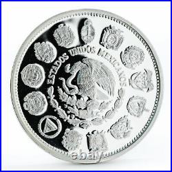 Mexico 100 pesos Ibero-American Encounter of Two Worlds Ships silver coin 1991