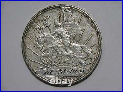 Mexico 1910 Un Peso Caballito Jose Y Margot Engraved Silver World Coin