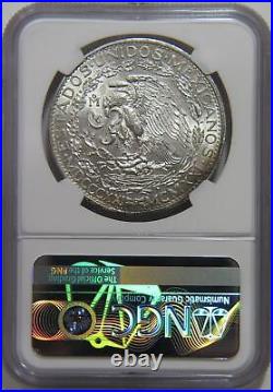 Mexico 1921 2 Pesos Winged Liberty Ngc Graded Ms61 Unc Silver World Coin