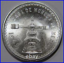 Mexico 1949 1 Onza Plata Pura Balance Scales Frosty Unc Silver World Coin