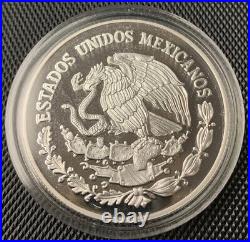 Mexico 1998 Silver 5 Pesos Wolf Lobo Proof Coin Capsule no COA World Wildlife