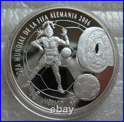 Mexico 5 Pesos 2006 Silver Proof Coin Germany World Cup FIFA