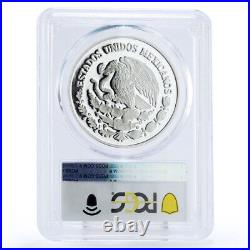 Mexico 5 pesos World Wildlife Fund Wolf Lobo Fauna PR69 PCGS silver coin 1998