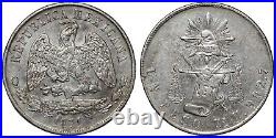 Mexico Second Republic 1871-Zs H Peso Zacatecas Mint KM# 408.8 World Silver Coin