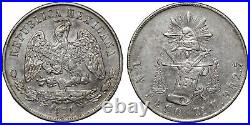 Mexico Second Republic 1871-Zs H Peso Zacatecas Mint KM# 408.8 World Silver Coin
