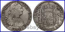 Mexico Spanish Colony 1804-TH 8 Reales KM# 109 Chopmarked World Silver Coin