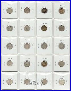 Miscellaneous World Silver Page / Lot of 20 Coins, 2x China 10 Cents 3441.09
