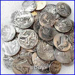 Mixed Greek Ancient Copy Coins 52pcs Gold Silver Plated Collection Display Decor