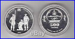 Mongolia -silver Proof 500 Tugrik Coin 2003 Year Germany Football World Cup 2006