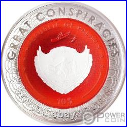 NEW WORLD ORDER Great Conspiracies 2 Oz Silver Coin 10$ Palau 2021