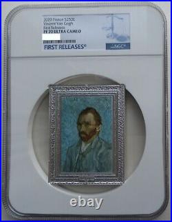 NGC PF70 France 2020 World Famous Painting Vincent Van Gogh Silver Coin 500g