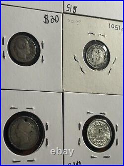 NICE! Mixed World Foreign Silver Coin Lot! Spain 1779 2 Reales, 1800s Coins, +