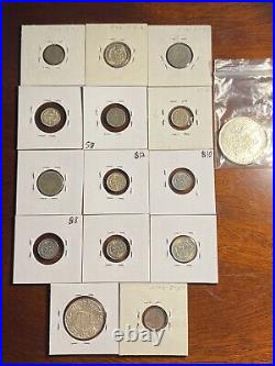 NICE! Netherlands World Foreign Silver Coins Lot Of 15 (1962 Suriname Kingdom)