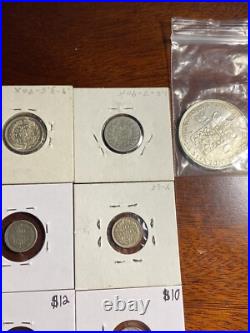 NICE! Netherlands World Foreign Silver Coins Lot Of 15 (1962 Suriname Kingdom)