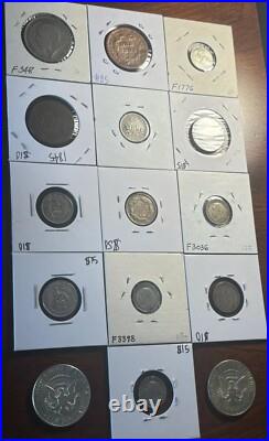 NICE! US/World Foreign Silver Coin Lot 1857 Flying Eagle, Florin/90% Silver, + NICE! US/World Foreign Silver Coin Lot 1857 Flying Eagle, Florin/90% Silver, +