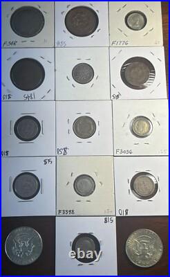 NICE! US/World Foreign Silver Coin Lot 1857 Flying Eagle, Florin/90% Silver, + NICE! US/World Foreign Silver Coin Lot 1857 Flying Eagle, Florin/90% Silver, +