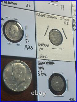 NICE! US/World Foreign Silver Coin Lot 1857 Flying Eagle, Florin/90% Silver, + NICE! US/World Foreign Silver Coin Lot 1857 Flying Eagle, Florin/90% Silver, +