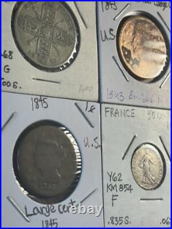 NICE! US/World Foreign Silver Coin Lot 1857 Flying Eagle, Florin/90% Silver, + NICE! US/World Foreign Silver Coin Lot 1857 Flying Eagle, Florin/90% Silver, +