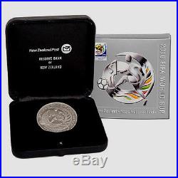 New Zealand -2010- Silver $1 Proof Coin- 1 OZ FIFA Football World Cup