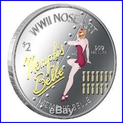 Niue 2012 $2 World War II Nose Art Proof 3 x 1 Oz. 999 Silver Coin Set LIMITED