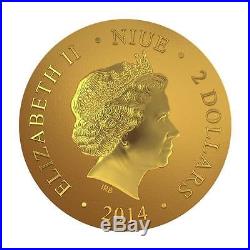 Niue 2014 $2 World Heritage Icon MADONNA CHILD Di Pietro 1 Oz Gilded Silver Coin
