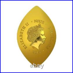 Niue 2014 $2 World Heritage ST. PETER IN GLORY 1 Oz Gilded Silver Coin