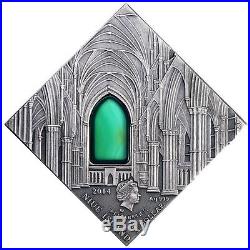 Niue 2014 Art That Changed the World Gothic Art 28.28 g Silver Coin with Agate
