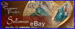 Niue 2016 $2 Icon World Heritage Solomon 1 Oz Silver Gilded Coin LIMITED