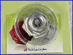 Niue Island 2021 World Famous Flower rose special shape silver coin 1oz