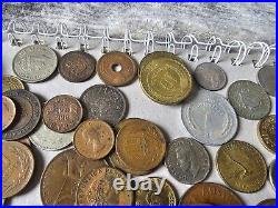 Old Foreign World Coin Lot With Silver See Pics 70 Coins! Canada Hong Kong Peru