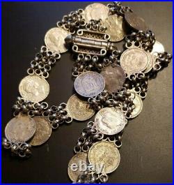 Old World Coin Necklace? 17 Silver Coins 202 Grams or 7.137 Ounces Silver