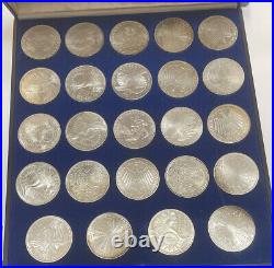 Olympiade 1972 Munchen Silver Coin Set 24 Coins Boxed 10 Mark World Silver