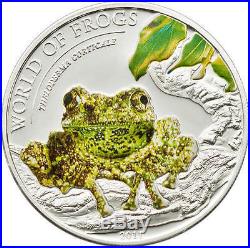 PALAU 2$ 2011 MOSSY FROG World Of Frogs Silver Coin