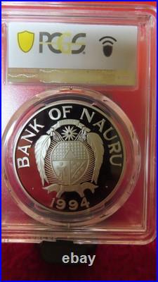 PCGS PR69 Nauru 1994 World Cup Silver $10 FIFA WORLD CUP USA