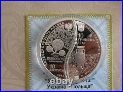 POLAND-UKRAINE EURO 2012 2 Puzzle Proof Coins 2Oz Silver UEFA World Cup Football
