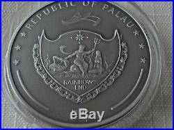 Palau 2011 5 $ Treasures of the World Ruby 25 g Silver Coin with Gemstone
