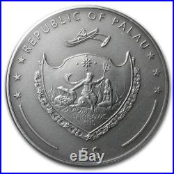 Palau 2011 5 $ Treasures of the World Ruby 25 g Silver Coin with Gemstone