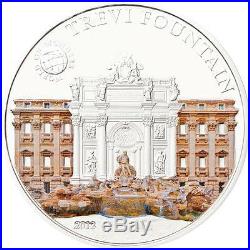 Palau 2012 $5 World of Wonders VI Trevi Fountain Rome 20g Silver Proof Coin