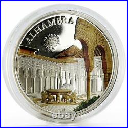 Palau 5 dollars World of Wonders series The Alhambra Park proof silver coin 2011