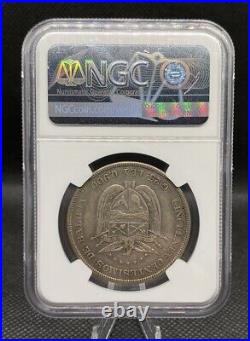 Panama 1904 50 Centesimos Elf Rare. 9 Silver World Coin NGC Graded VF Det G002